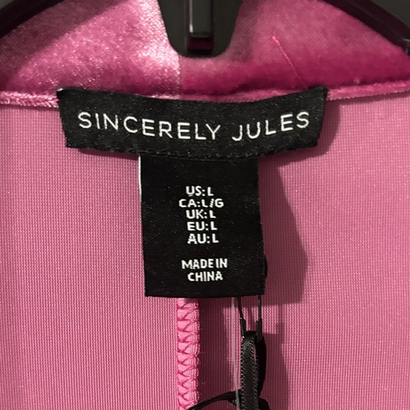 Zara Magenta Velvet Blazer - Picture 2 of 4